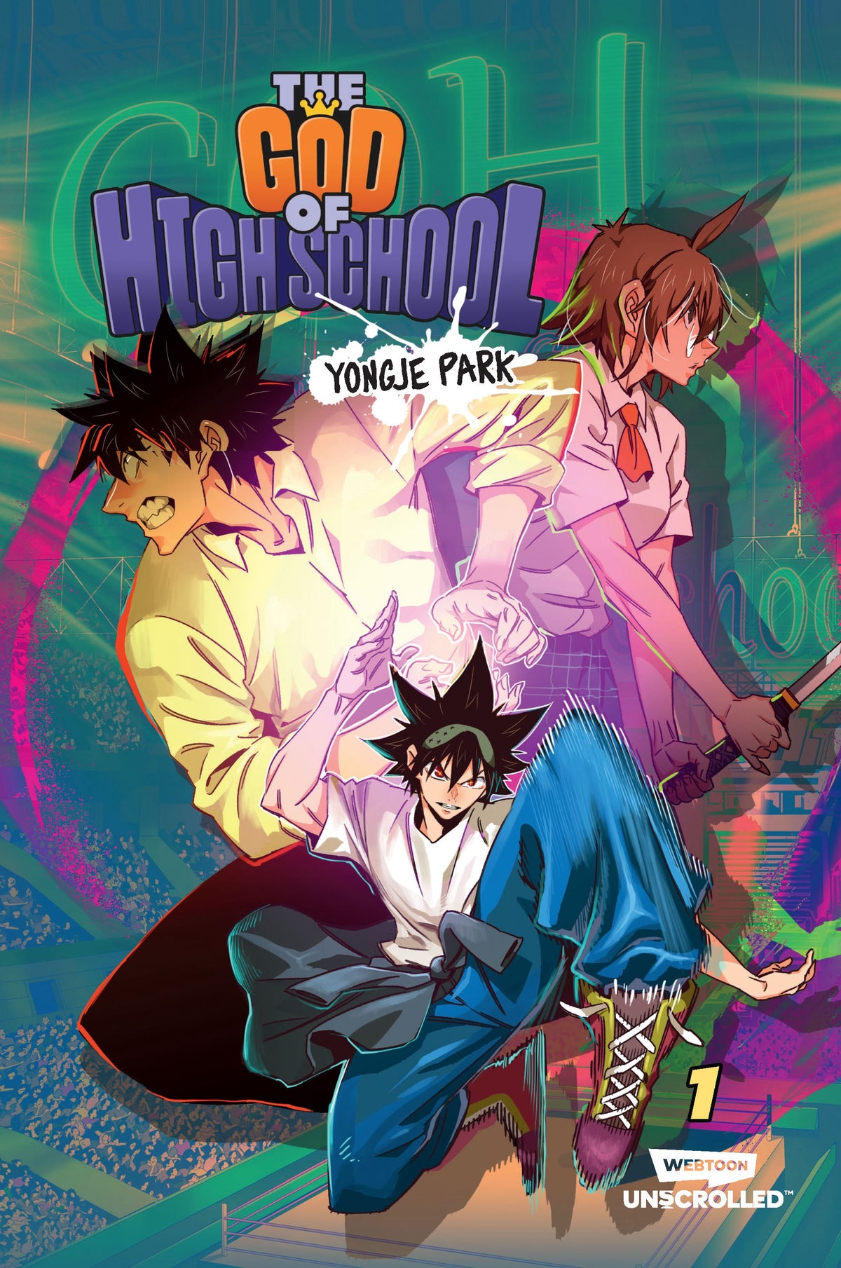 Cover The God of High School volume 1 – referensi visual genre aksi supernatural