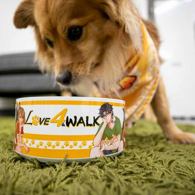 LOVE FOR A WALK- #PATTERN 2 PET BOWL WEBTOON ENTERTAINMENT