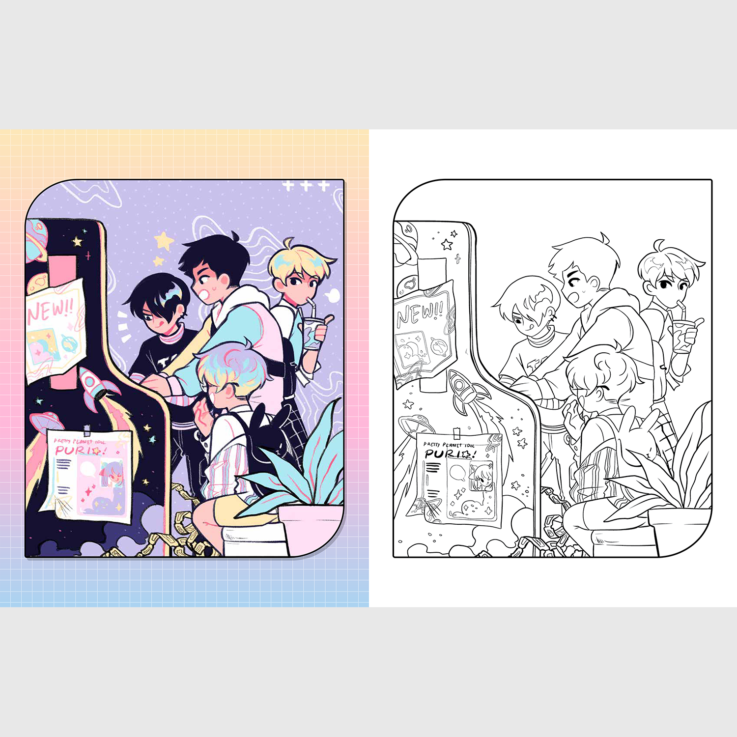 BOYFRIENDS - COLORING BOOK - Special Edition WEBTOON ENTERTAINMENT