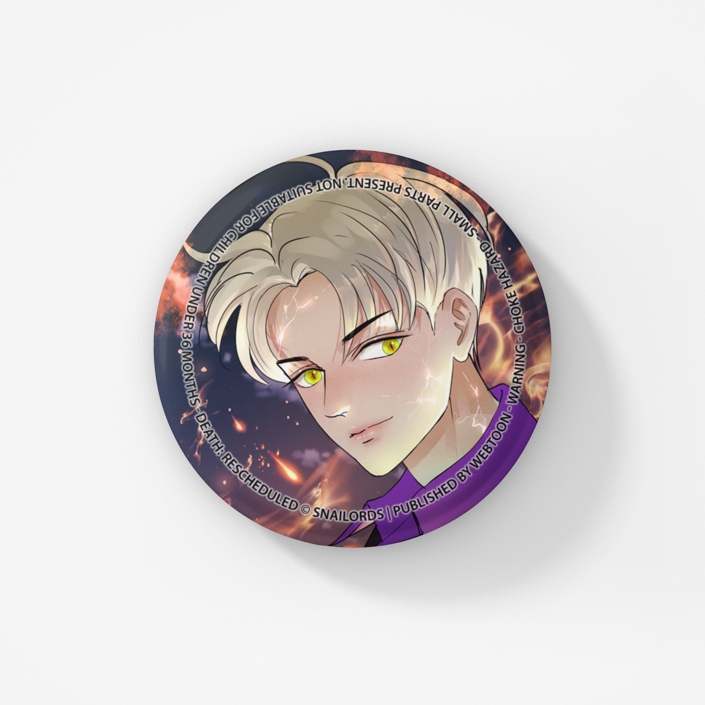 DEATH: RESCHEDULED - BUTTON BADGE SET WEBTOON ENTERTAINMENT