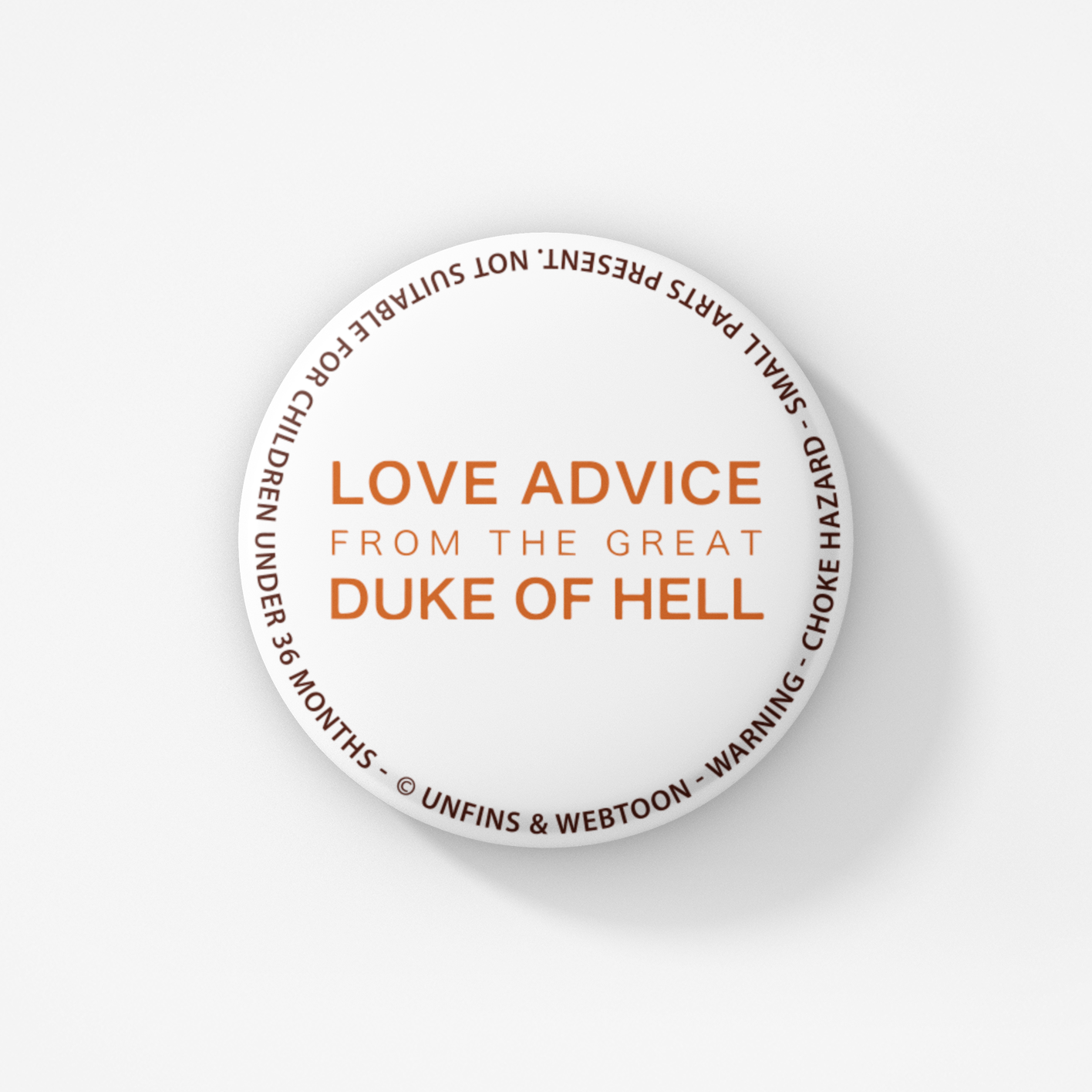 LOVE ADVICE FROM THE DUKE OF HELL BUTTON BADGE SET