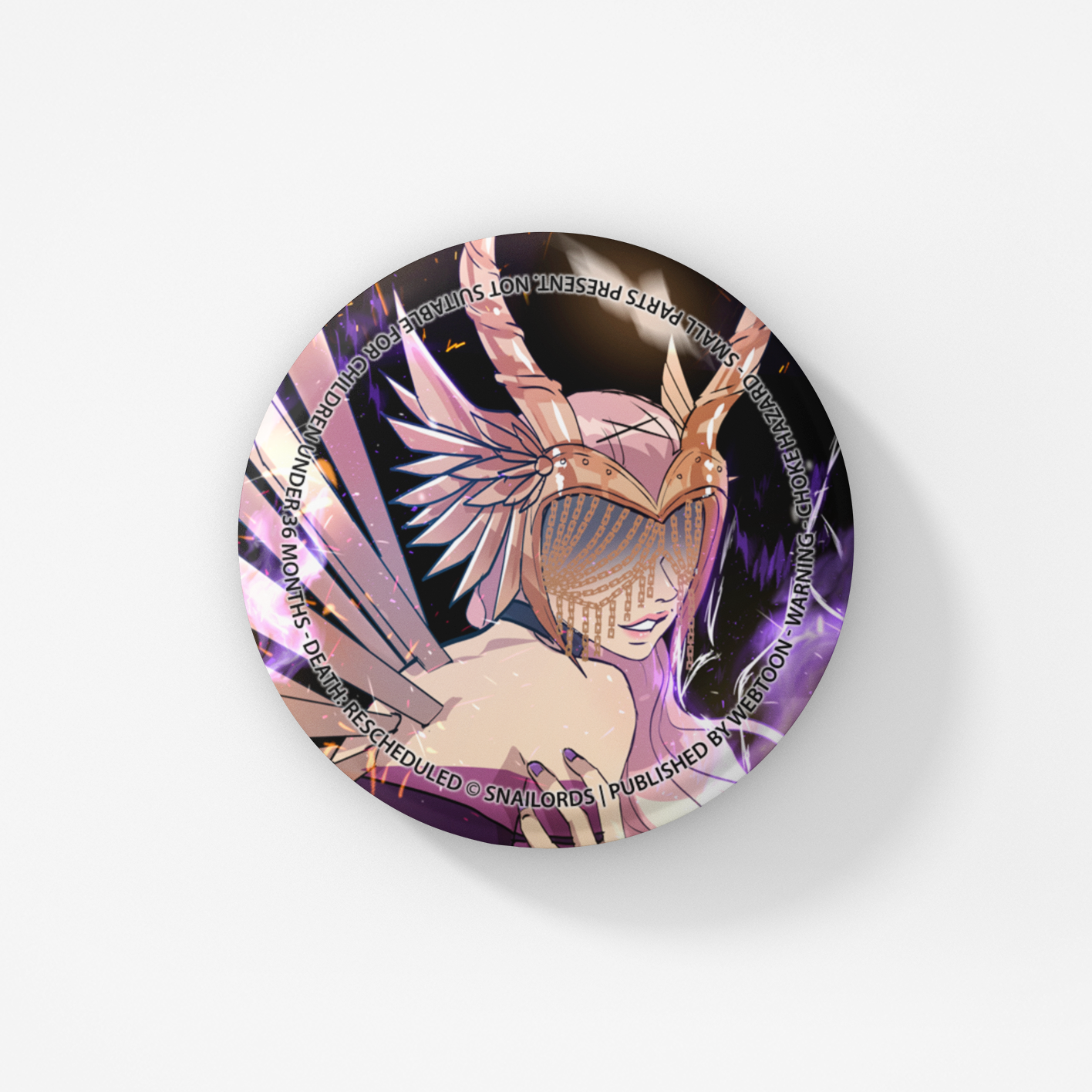 DEATH: RESCHEDULED - BUTTON BADGE SET WEBTOON ENTERTAINMENT