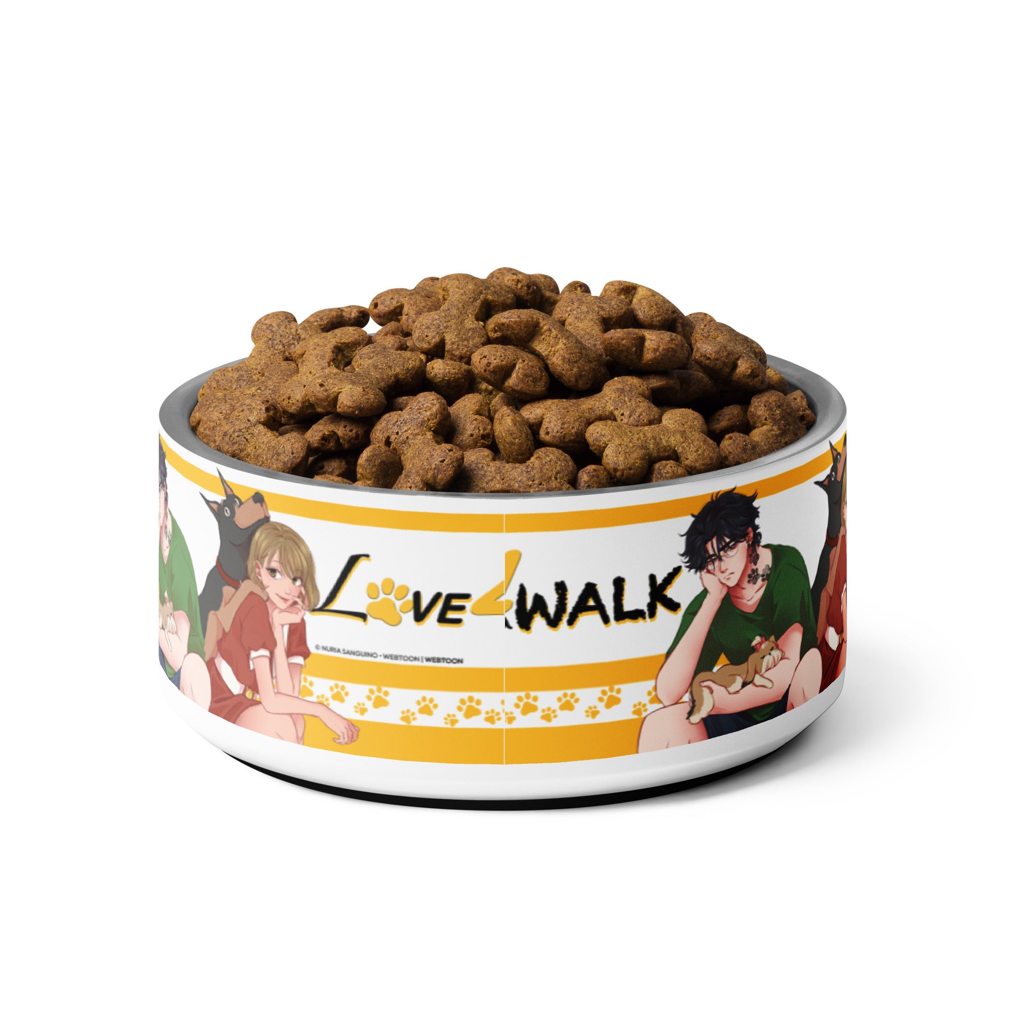 LOVE FOR A WALK- #PATTERN 2 PET BOWL WEBTOON ENTERTAINMENT