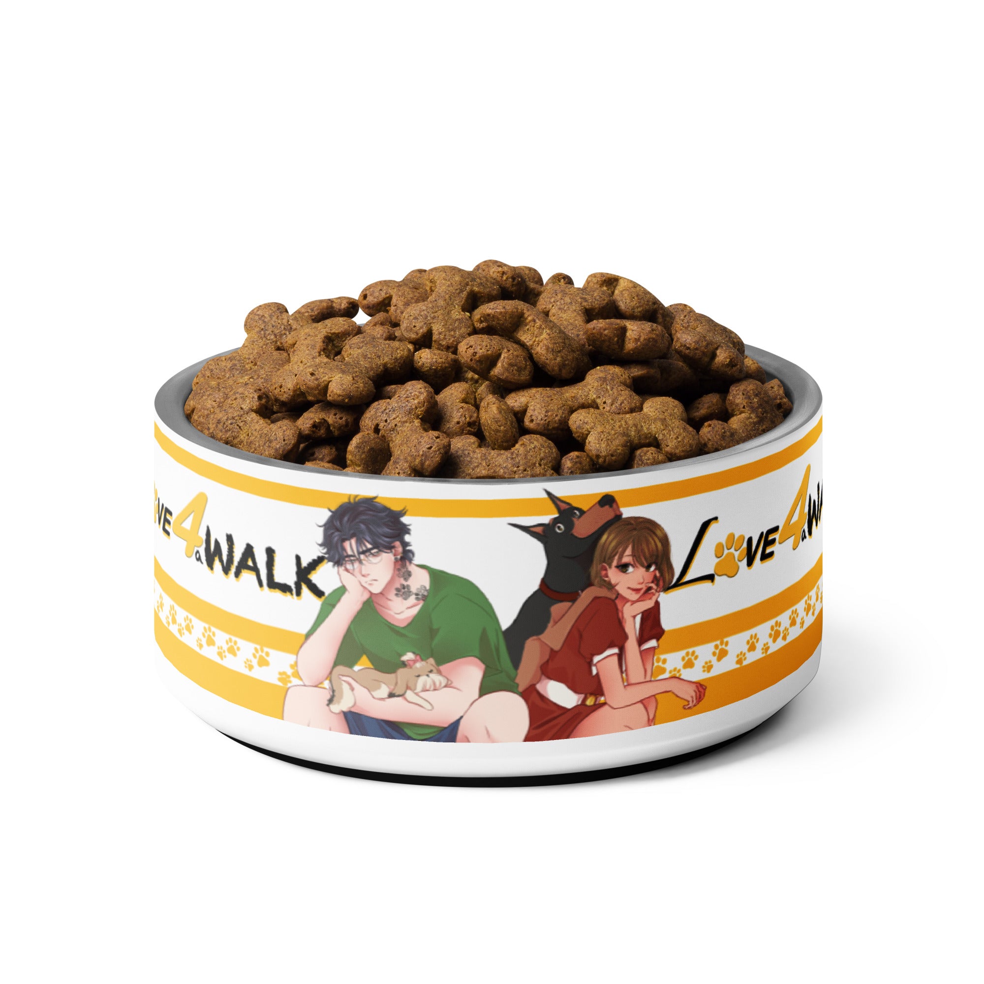 LOVE FOR A WALK- #PATTERN 2 PET BOWL WEBTOON ENTERTAINMENT
