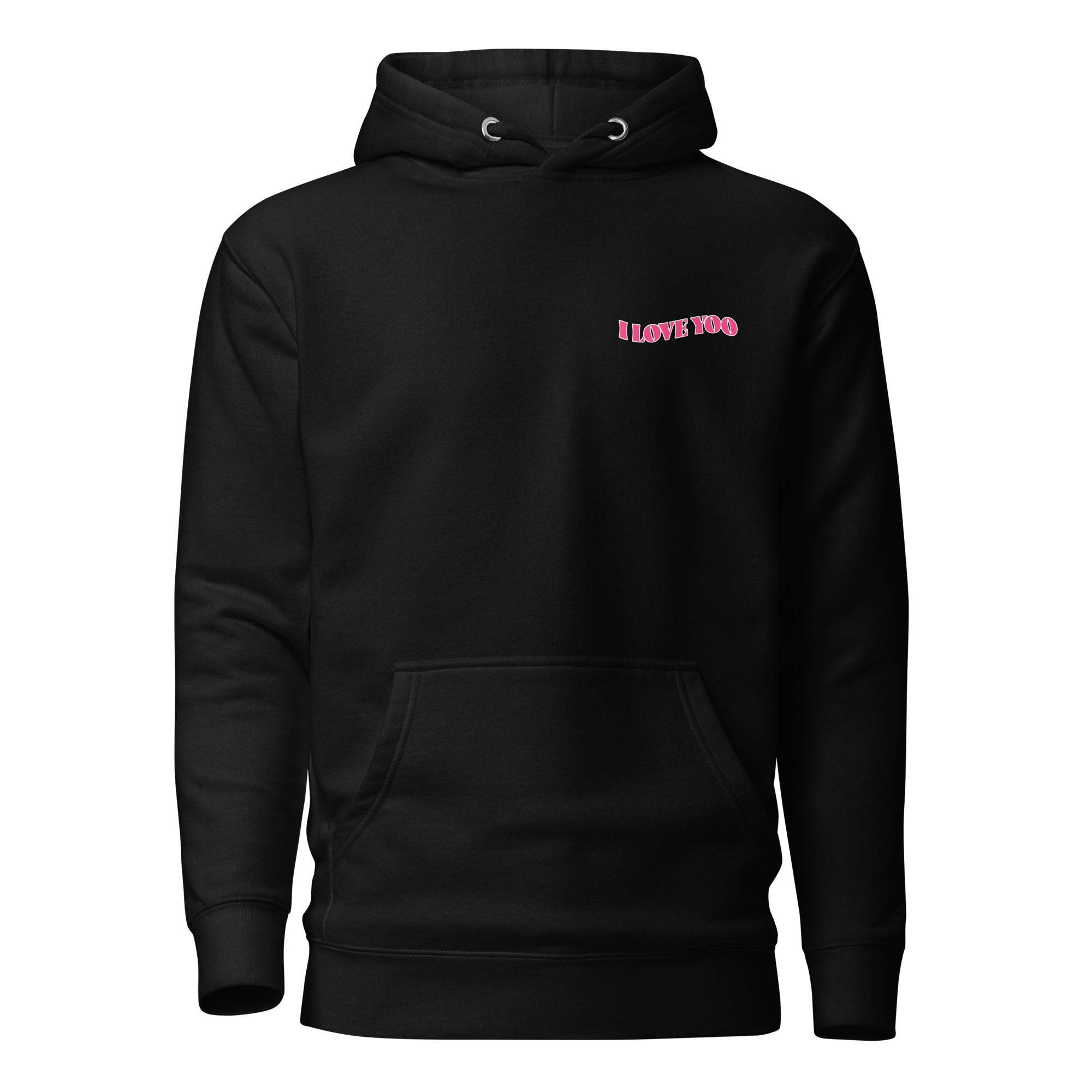 トップス I LOVE VALLAD HOODIE I LOVE YOO - TEXT ME BLACK UNISEX HOODIE
