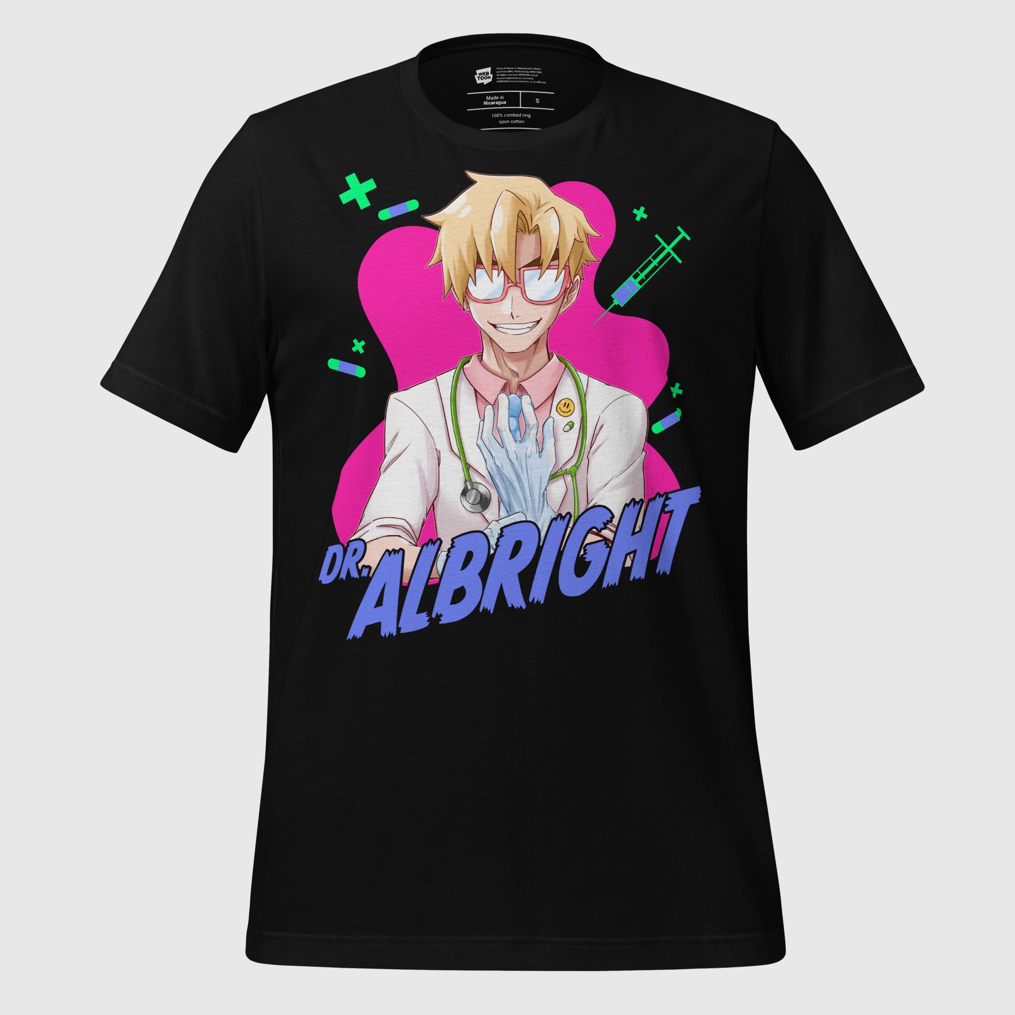 CLINIC OF HORRORS - DR. ALBRIGHT UNISEX T-SHIRT WEBTOON ENTERTAINMENT