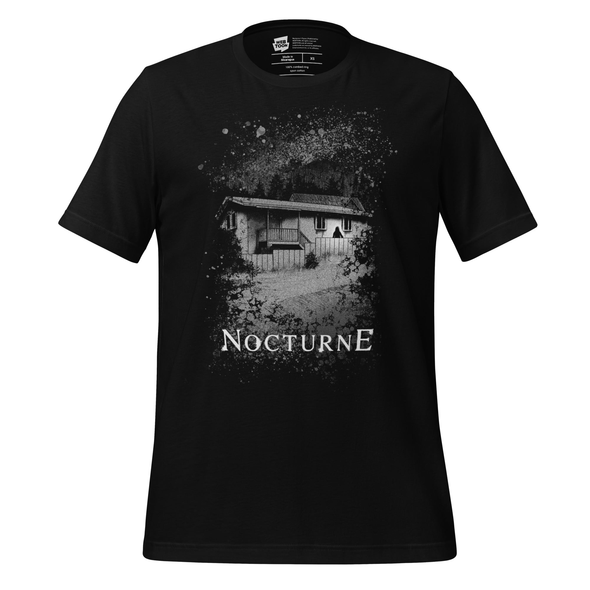 NOCTURNE - BLACK UNISEX T-SHIRT WEBTOON ENTERTAINMENT