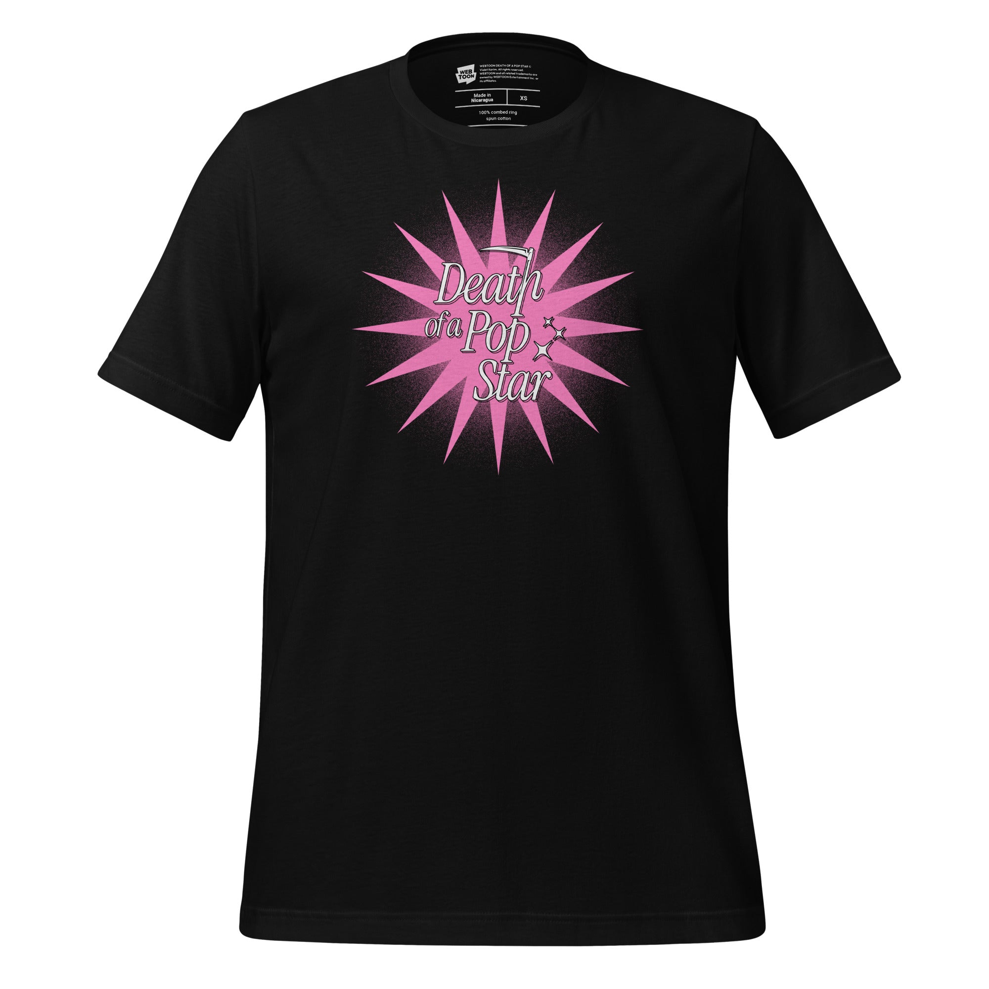 DEATH OF A POP STAR - PINK LOGO T-SHIRT WEBTOON ENTERTAINMENT