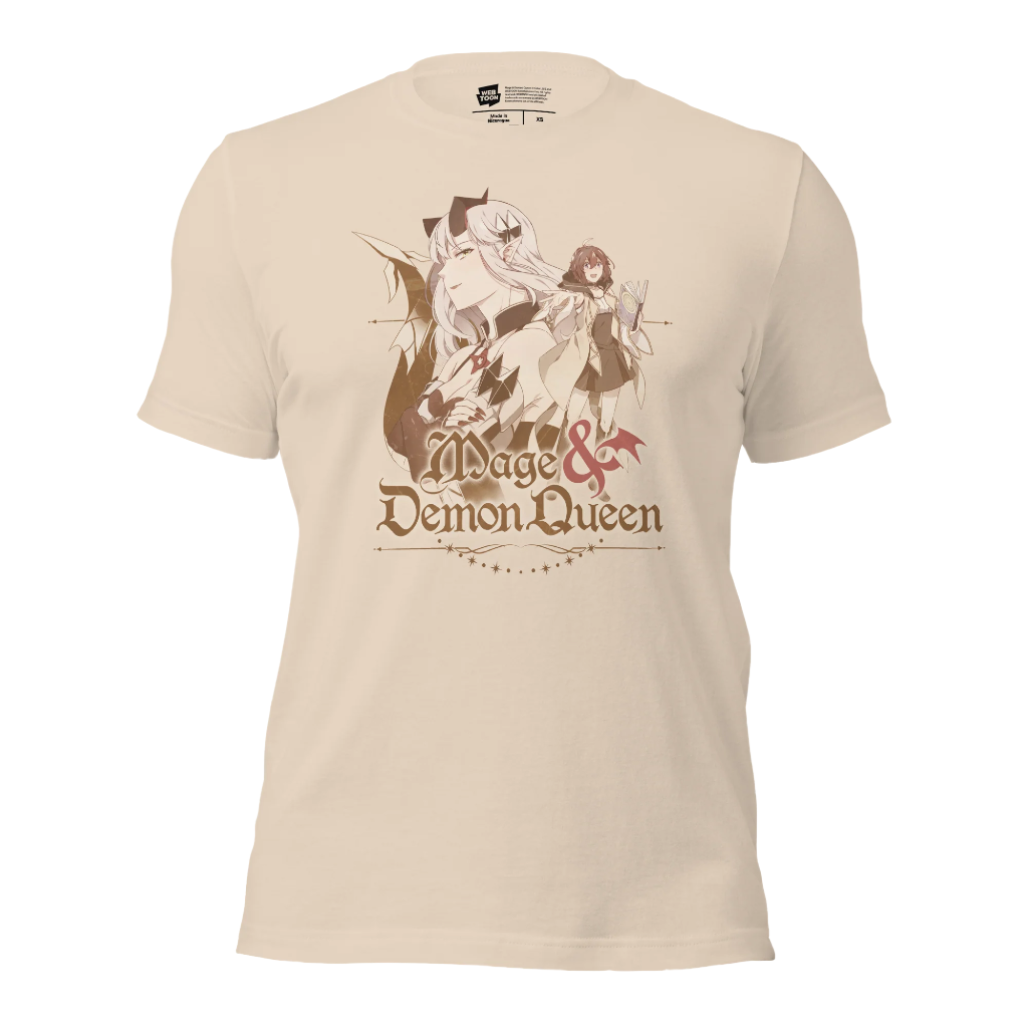 MAGE & DEMON QUEEN - CREAM UNISEX T-SHIRT WEBTOON ENTERTAINMENT