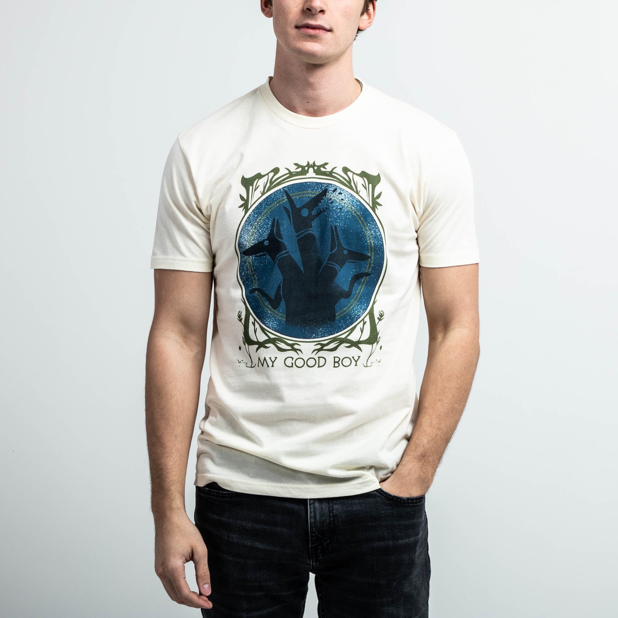 LORE OLYMPUS - CERBERUS GOOD BOY NATURAL UNISEX T-SHIRT