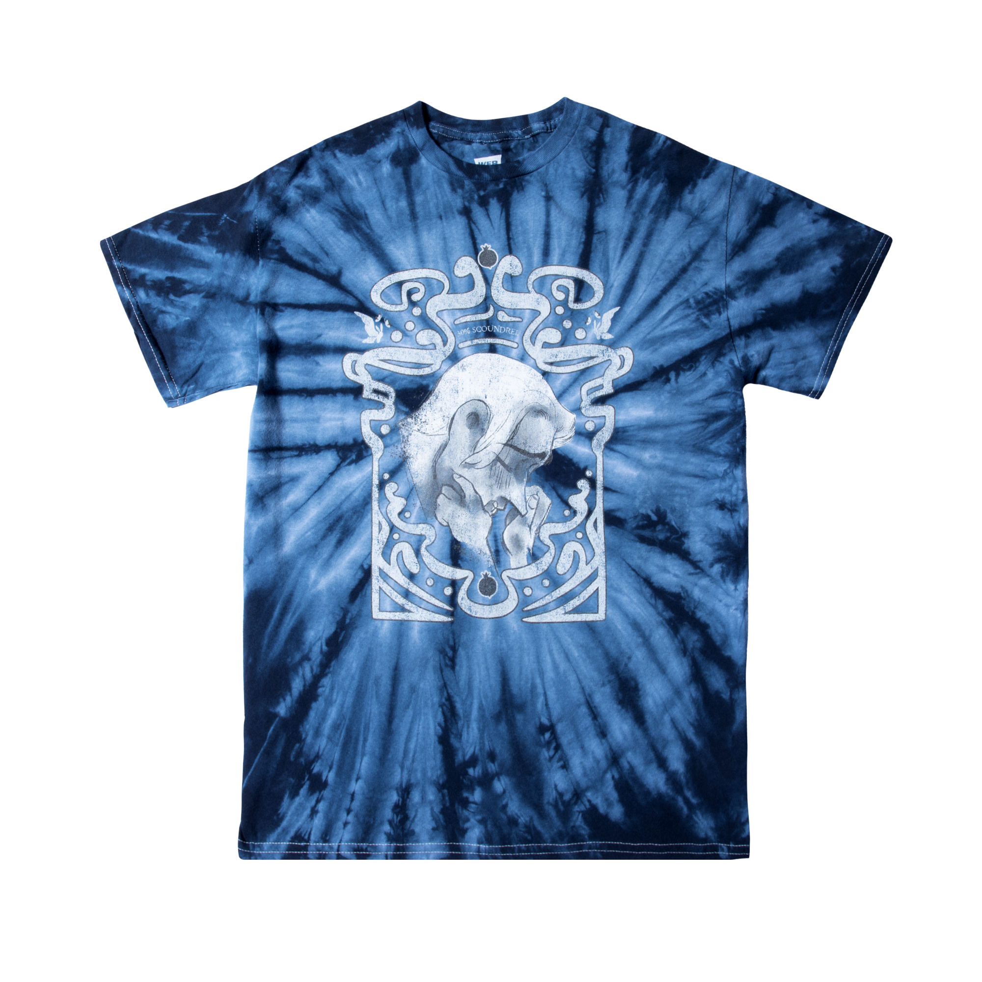 LORE OLYMPUS - HADES THE SCOUNDREL BLUE TIE DYE UNISEX T-SHIRT WEBTOON ENTERTAINMENT