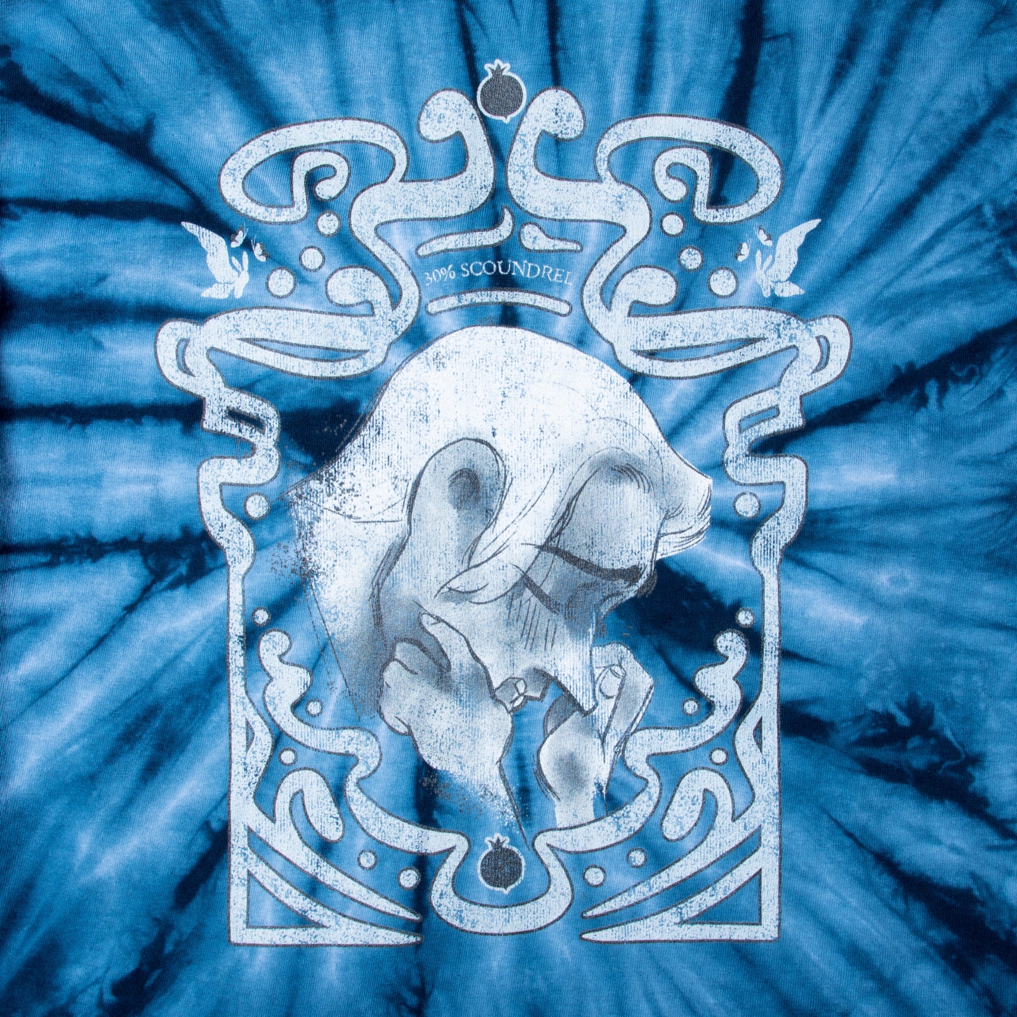 LORE OLYMPUS - HADES THE SCOUNDREL BLUE TIE DYE UNISEX T-SHIRT WEBTOON ENTERTAINMENT