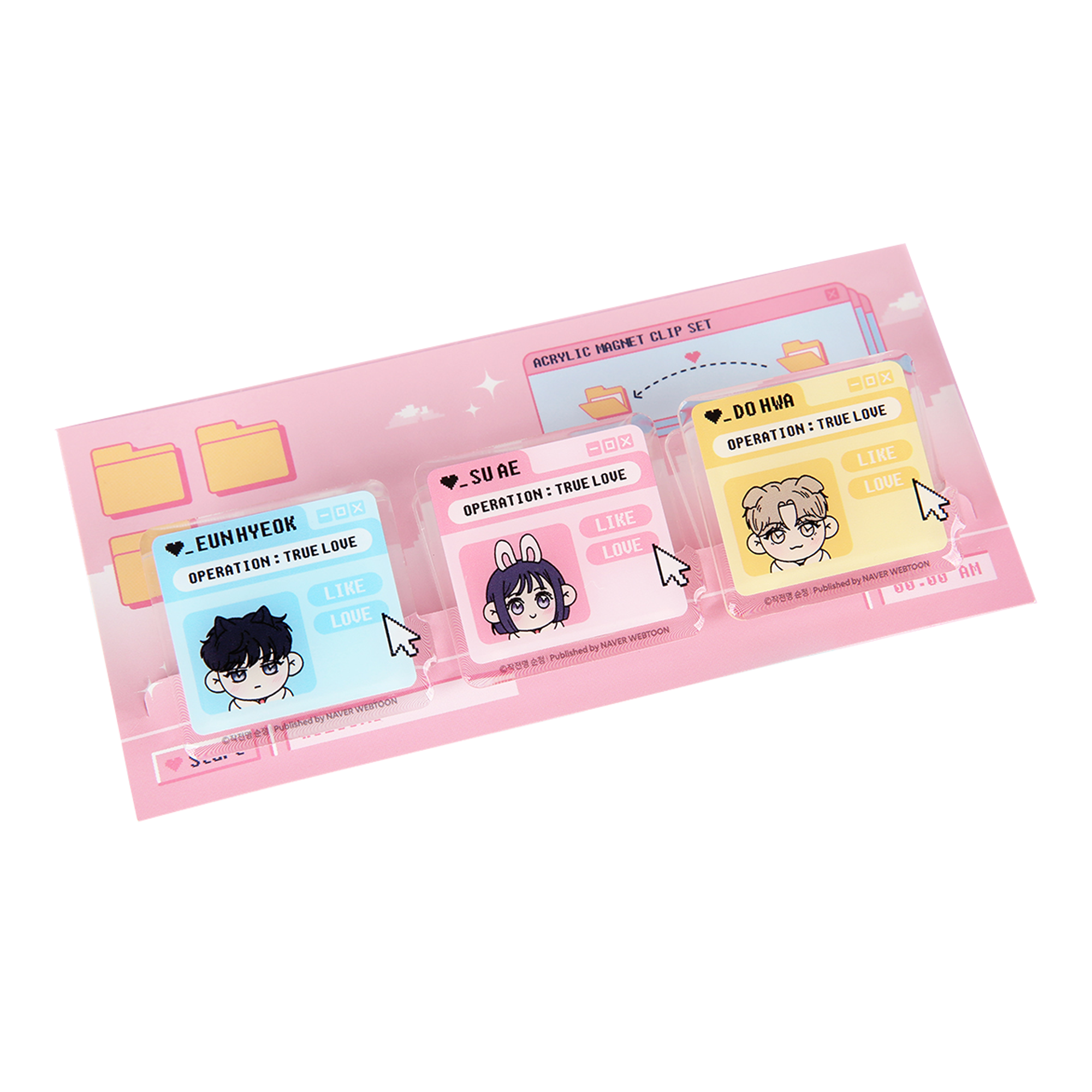 Operation True Love Acrylic Magnet Clip Set WEBTOON ENTERTAINMENT