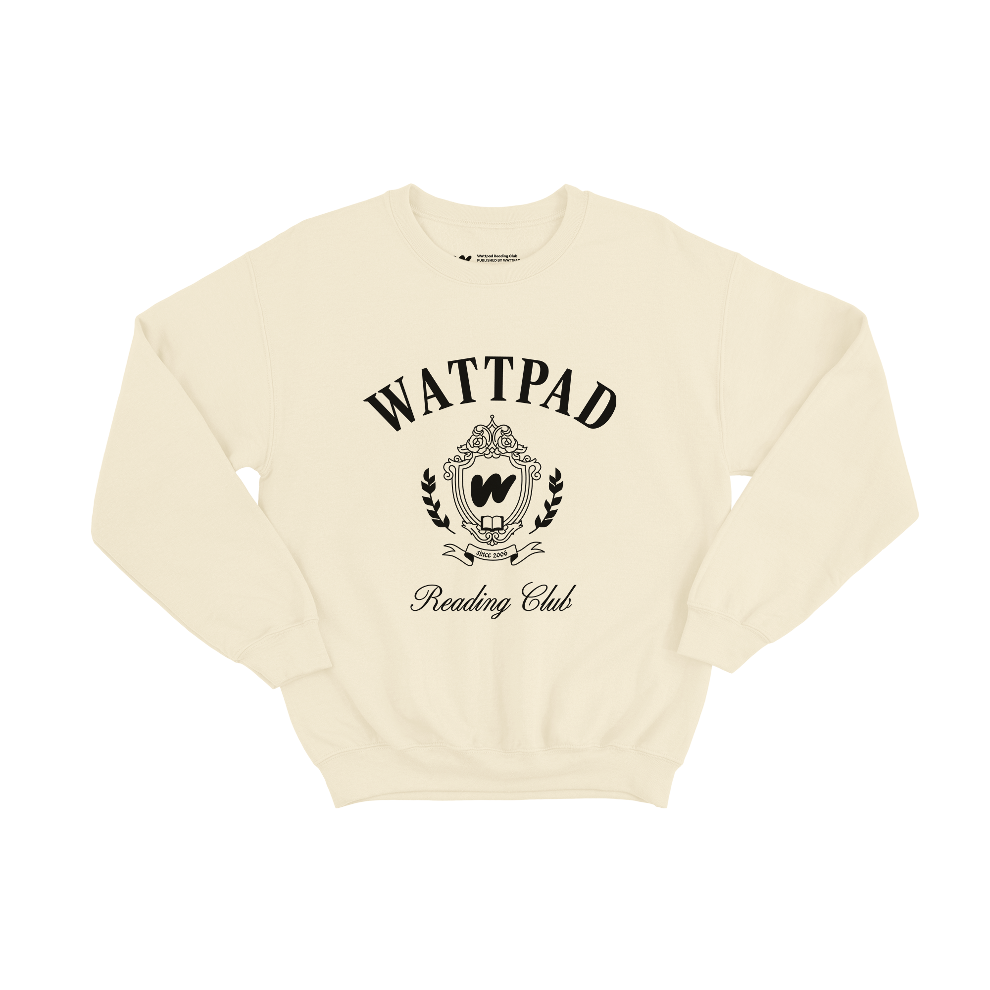 WATTPAD READING CLUB CREW NECK - BEIGE WEBTOON ENTERTAINMENT