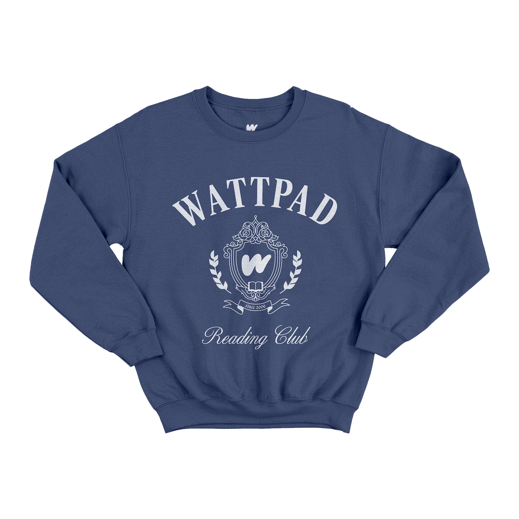 WATTPAD READING CLUB CREW NECK - INDIGO