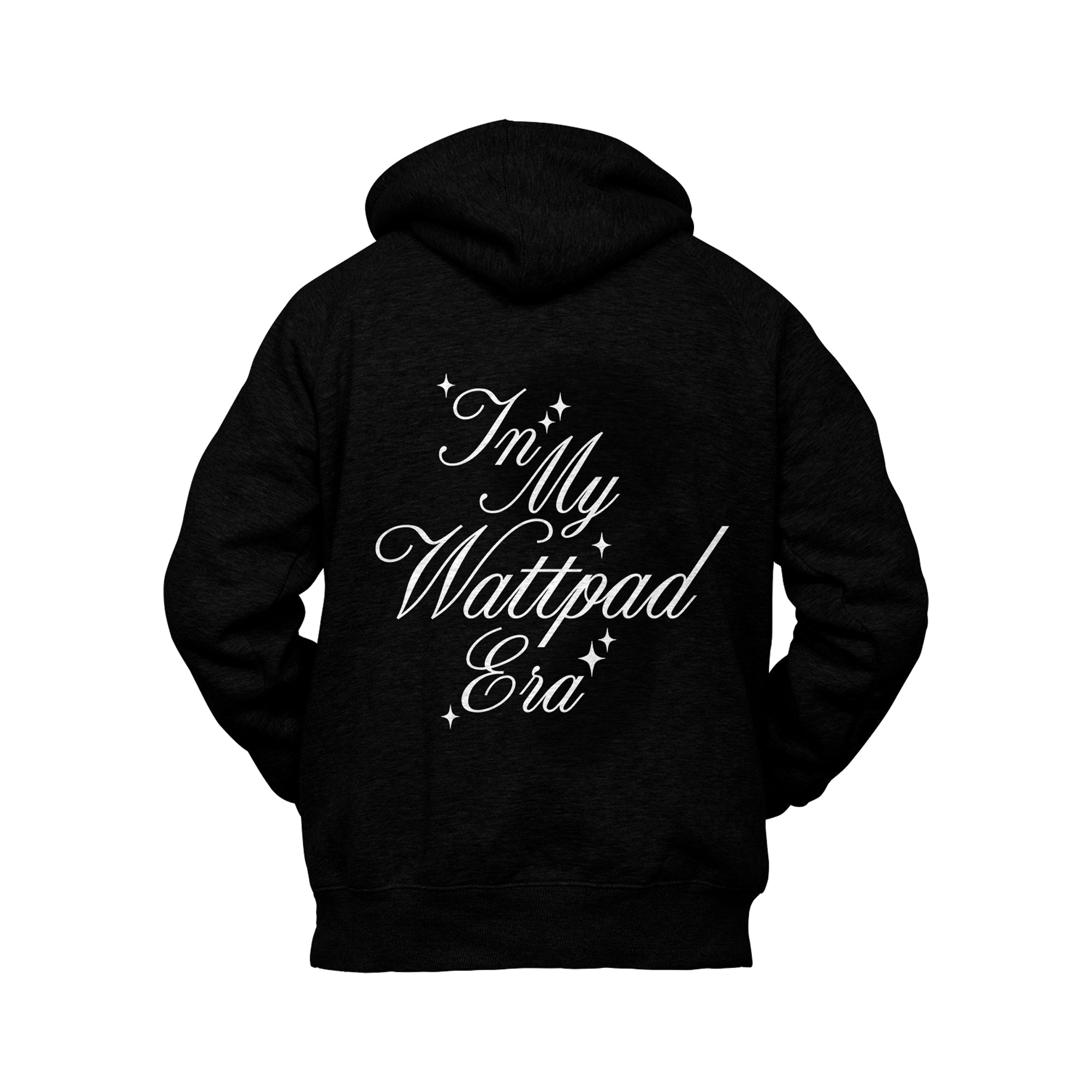 IN MY WATTPAD ERA HOODIE - BLACK WEBTOON ENTERTAINMENT