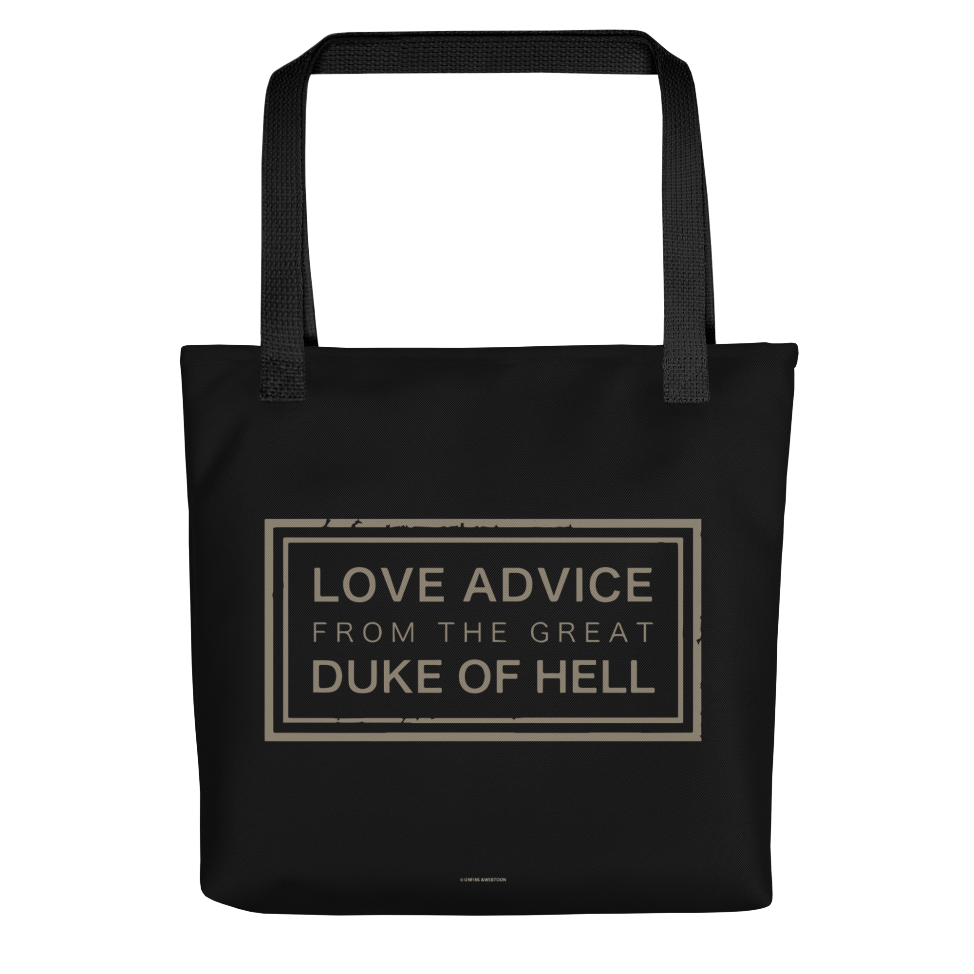 LOVE ADVICE FROM THE GREAT DUKE OF HELL - MUHAHA TOTE BAG WEBTOON ENTERTAINMENT