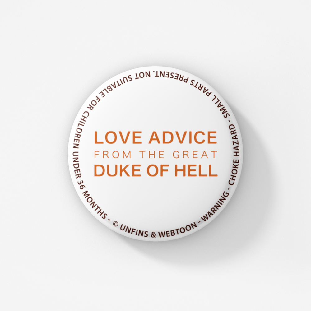 LOVE ADVICE FROM THE DUKE OF HELL - BUTTON BADGE SET