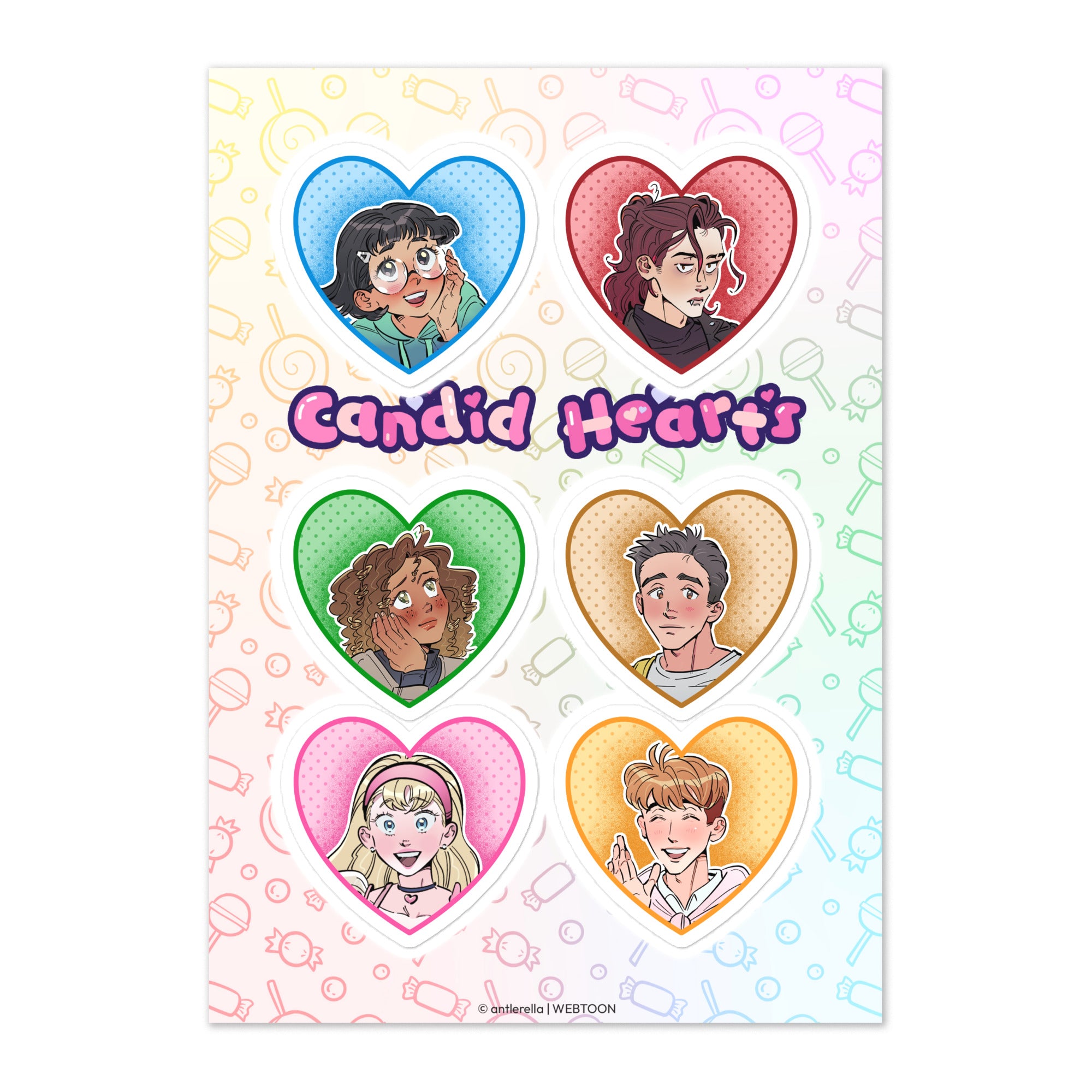 CANDID HEARTS #2 - STICKERS WEBTOON ENTERTAINMENT