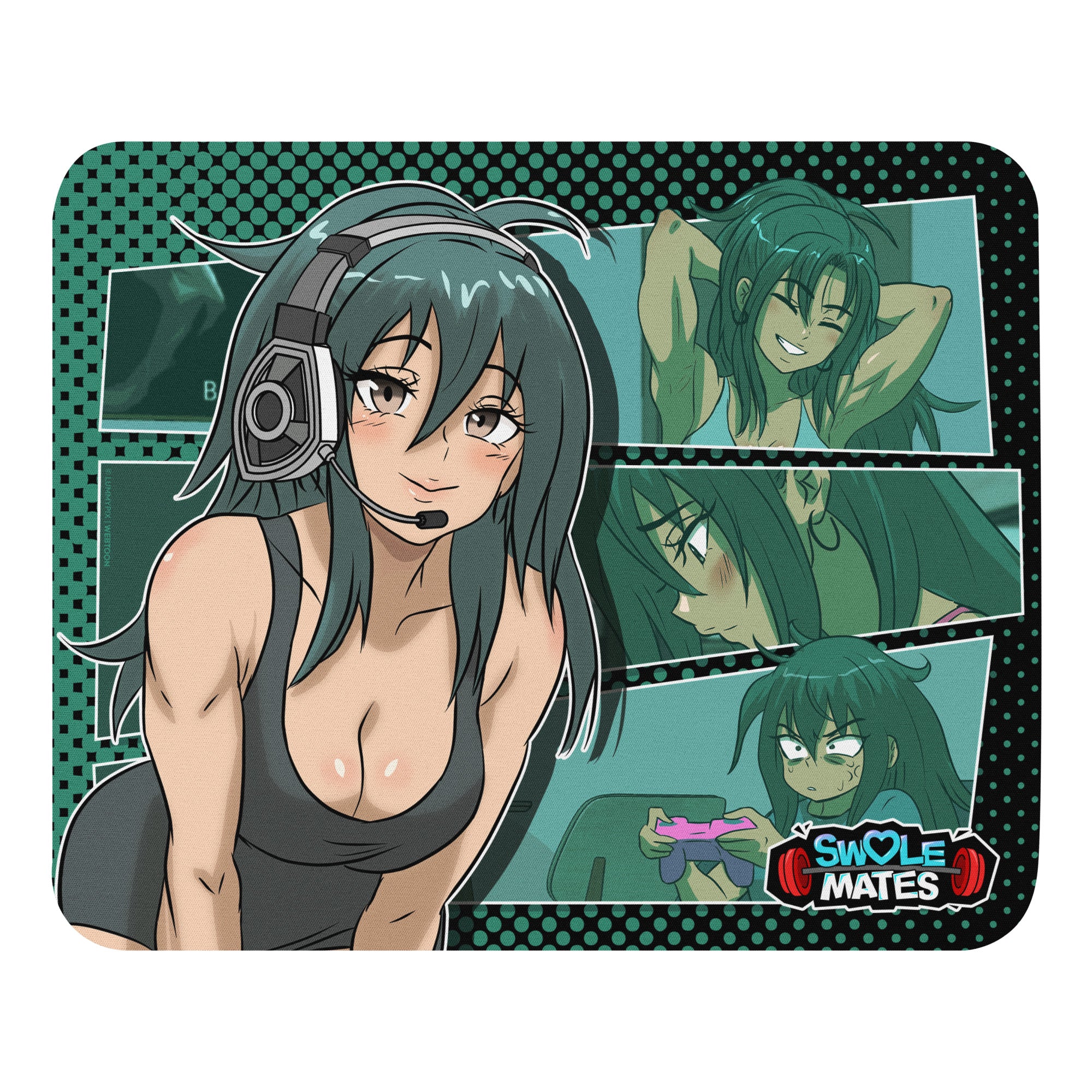 SWOLEMATES - BLACK MOUSE PAD WEBTOON ENTERTAINMENT