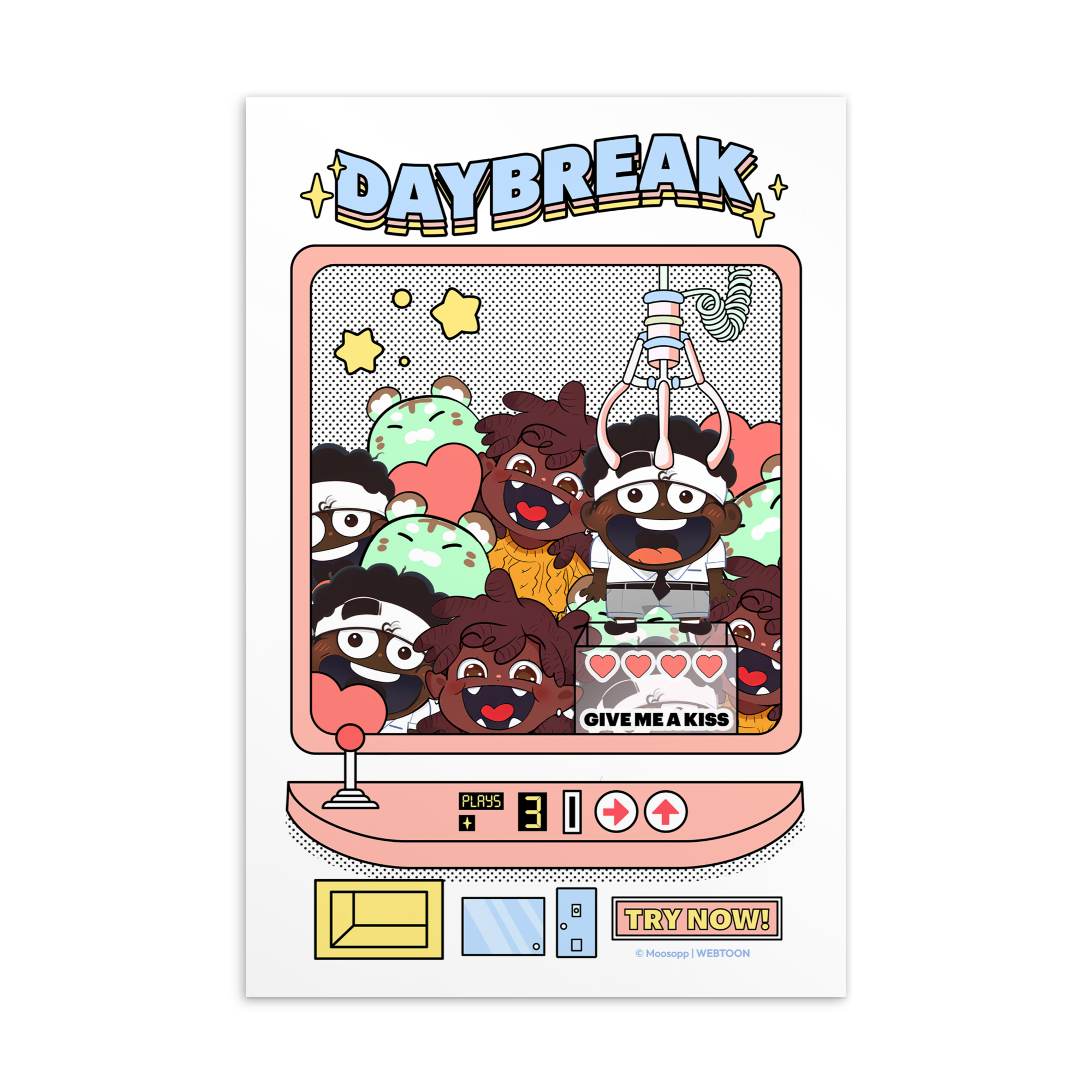 DAYBREAK - CLAW MACHINE POSTCARD WEBTOON ENTERTAINMENT