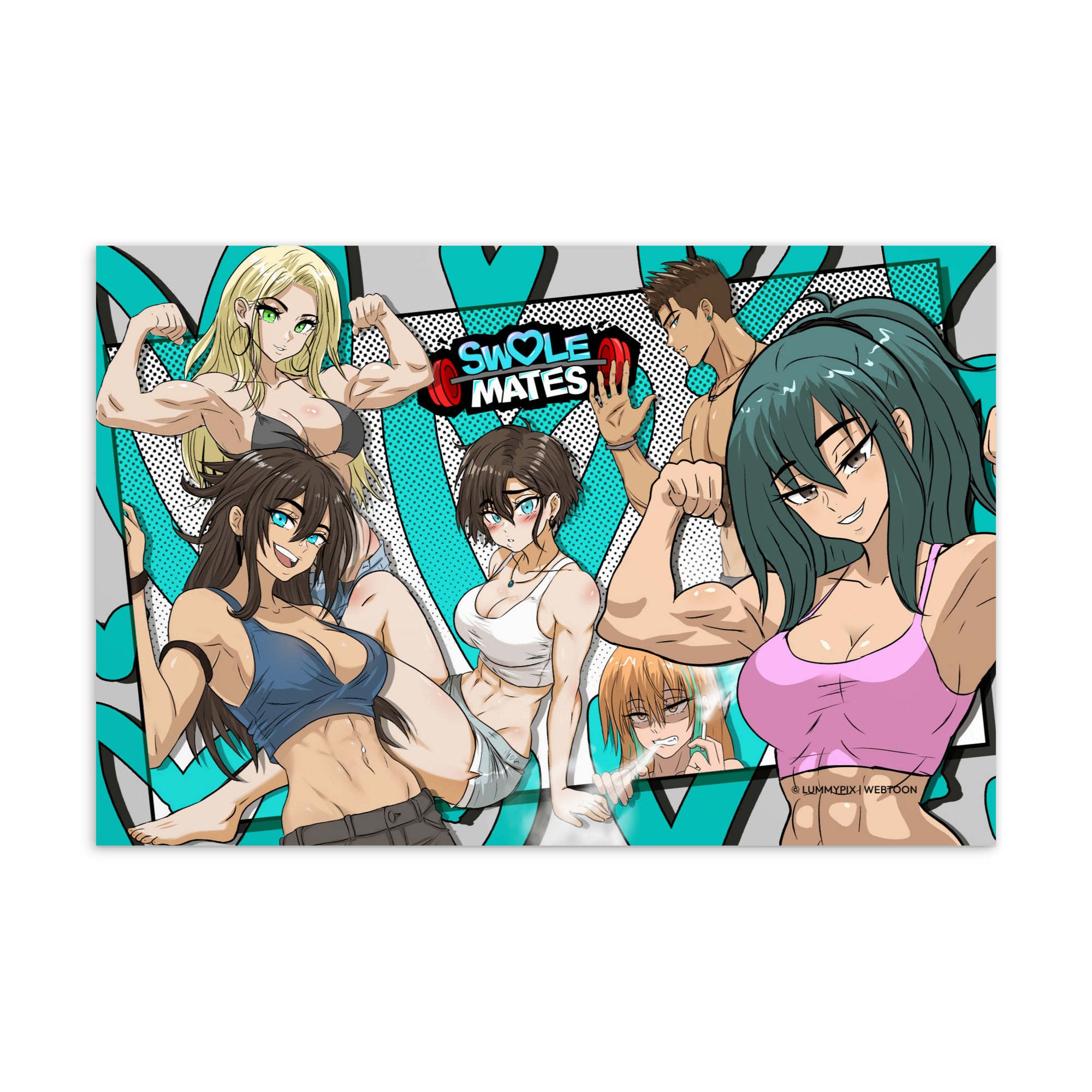 SWOLEMATES - GROUPSHOT 1 POSTCARD WEBTOON ENTERTAINMENT