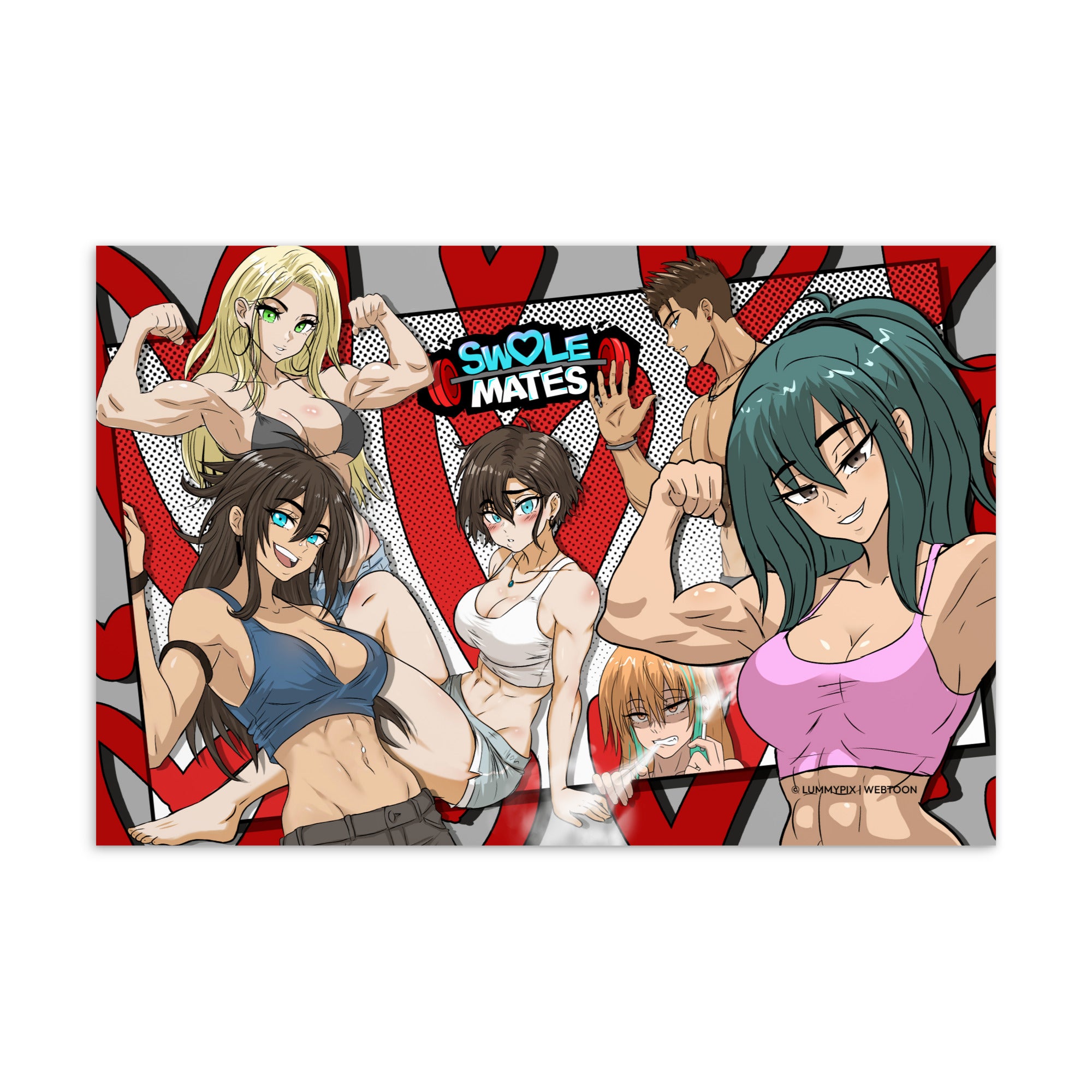 SWOLEMATES - GROUPSHOT #2 POSTCARD WEBTOON ENTERTAINMENT