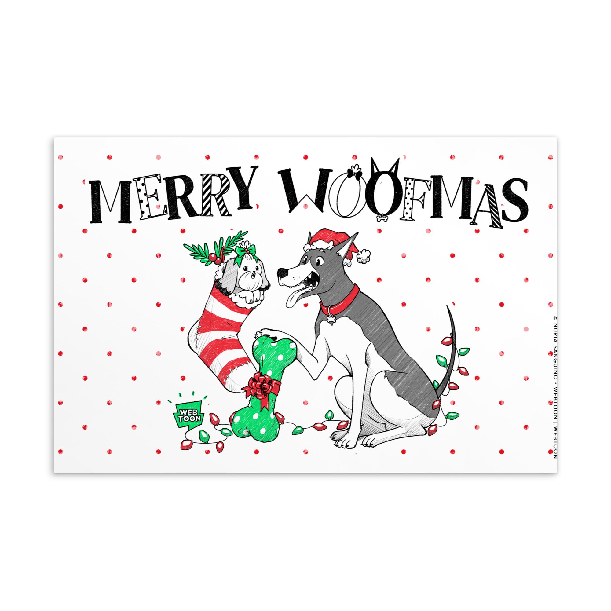 LOVE 4 A WALK - MERRY WOOFMAS #2 POSTCARD WEBTOON ENTERTAINMENT