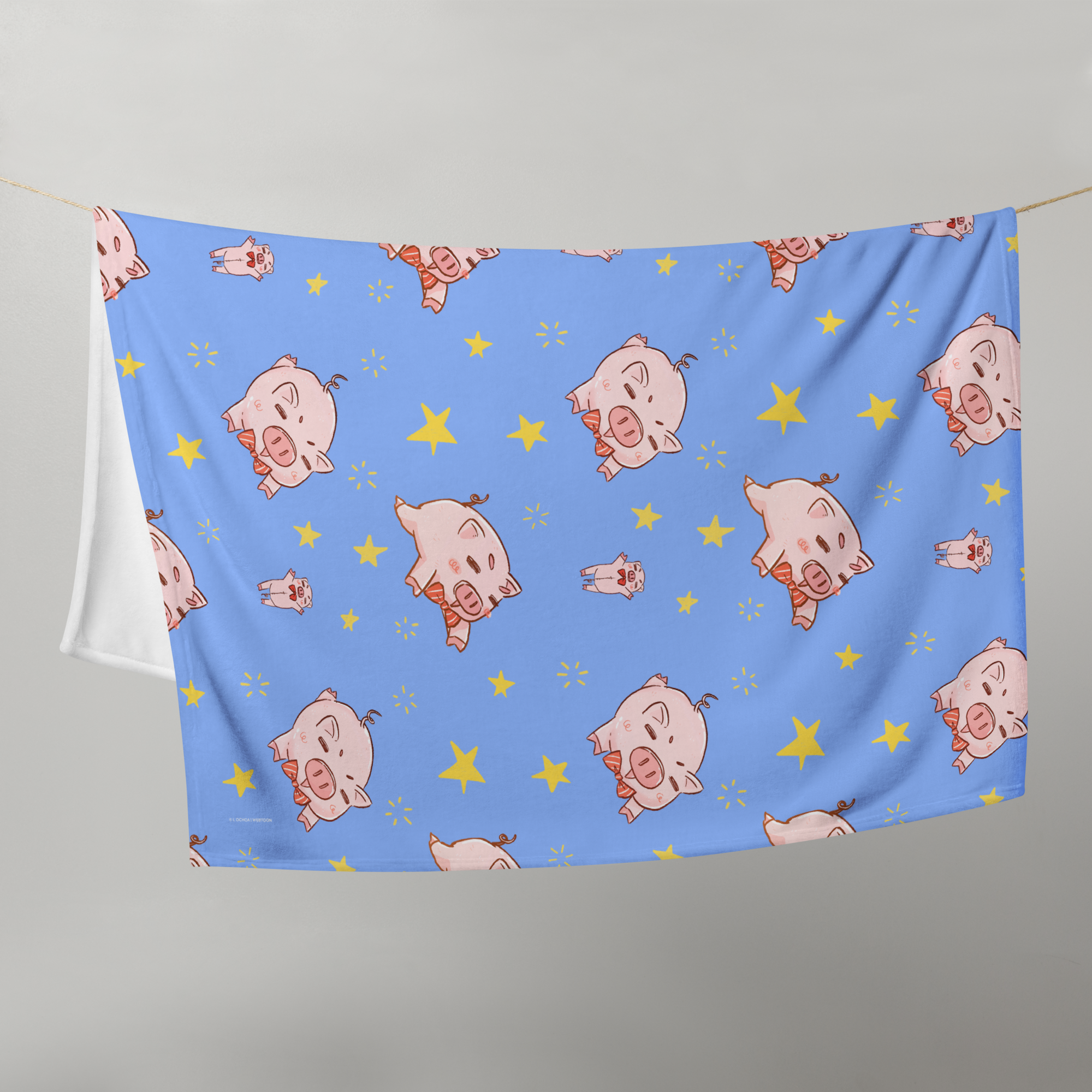 THE KISS BET - PIGGY THROW BLANKET WEBTOON ENTERTAINMENT